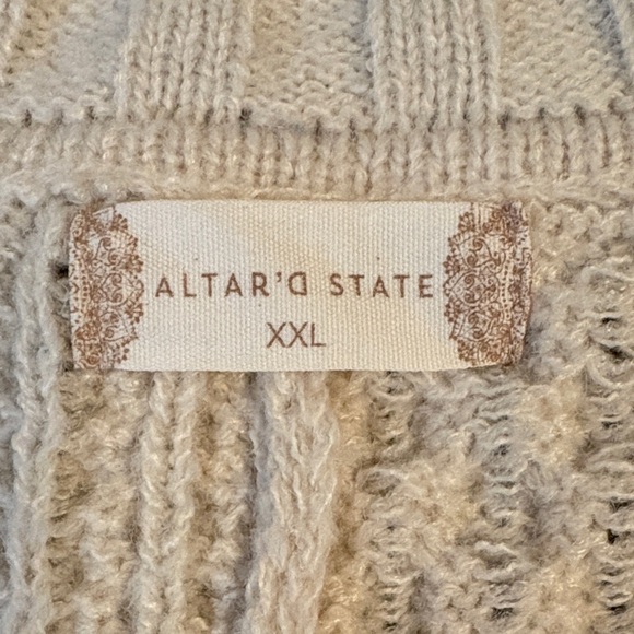 Altar'd State Cream V-Neck Sweater Vest - Picture 2 of 2